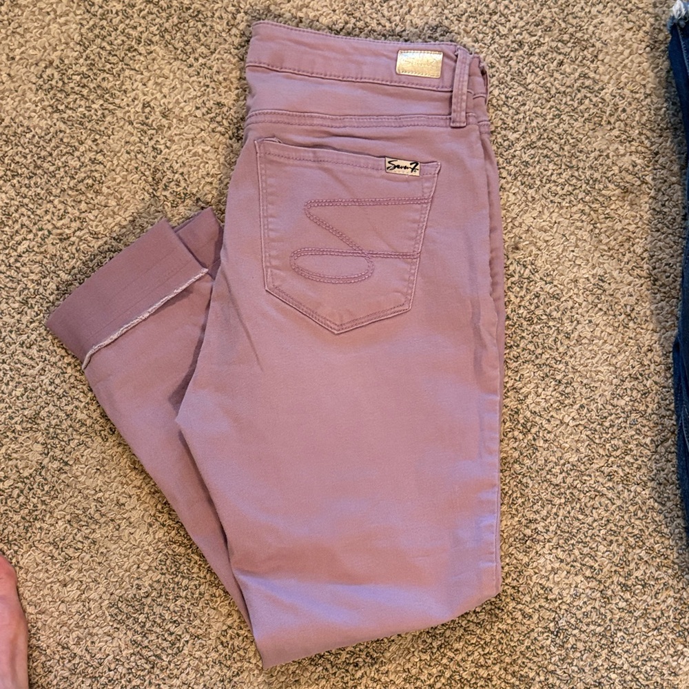 Seven7 Women's Lavender Ankle Jeans